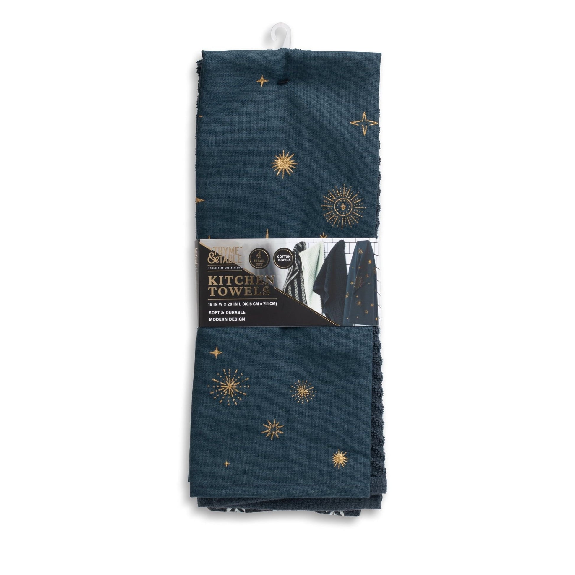 Thyme & Table 4-Pack Kitchen Towels, Celestial EasyOptionXY LLC