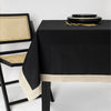 Thyme & Table 84" Tablecloth, Black with Gold Border EasyOptionXY LLC