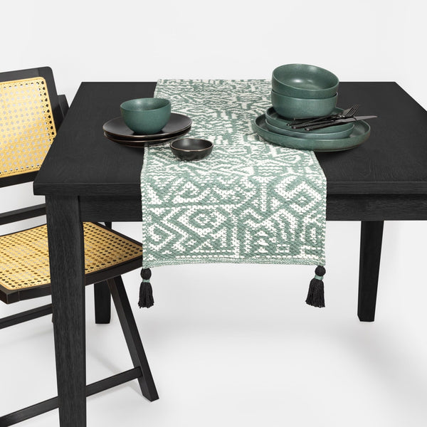 Thyme & Table 72" Table Runner, Green Maze EasyOptionXY LLC