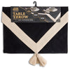 Thyme & Table Handmade Table Throw, Black Gold, 50 x 50 EasyOptionXY LLC