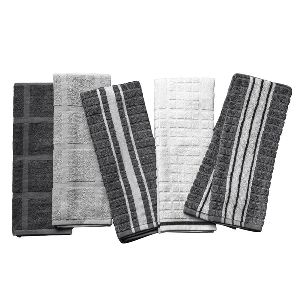 Thyme & Table 5-Piece Set Kitchen Towels, Gray EasyOptionXY LLC