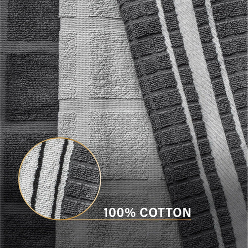 Thyme & Table 5-Piece Set Kitchen Towels, Gray EasyOptionXY LLC