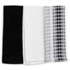 Thyme & Table Cotton Waffle Kitchen Towels, Black White, 3-Piece Set EasyOptionXY LLC