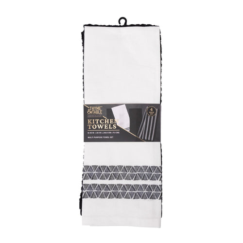 Thyme & Table 4-Piece Set Kitchen Towels, Triangle EasyOptionXY LLC