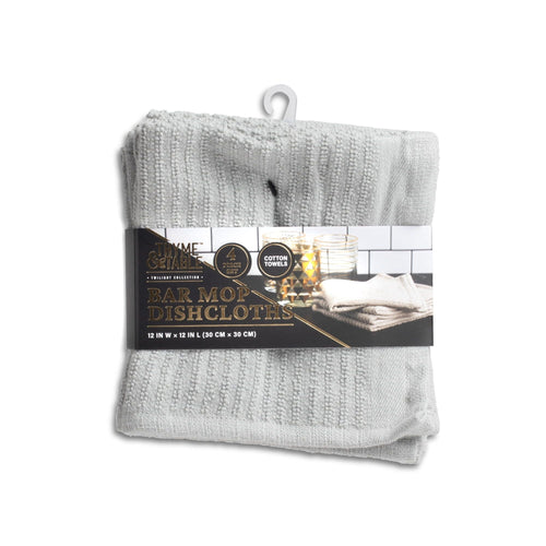 Thyme & Table 4-Pack Bar Mop Dish Cloth, Gray EasyOptionXY LLC