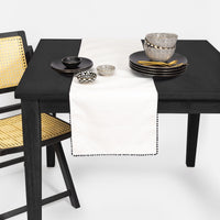 Thyme & Table 72" Table Runner, Ivory Pom EasyOptionXY LLC