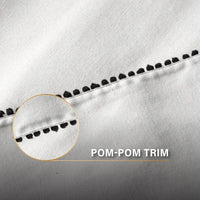 Thyme & Table 72" Table Runner, Ivory Pom EasyOptionXY LLC