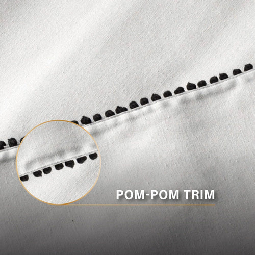 Thyme & Table 72" Table Runner, Ivory Pom EasyOptionXY LLC