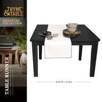 Thyme & Table 72" Table Runner, Ivory Pom EasyOptionXY LLC