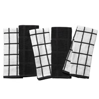 Thyme & Table 5-Piece Set Kitchen Towels, Black & White EasyOptionXY LLC