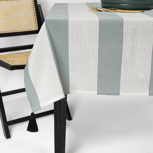 Thyme & Table 102" Tablecloth, Green Dash EasyOptionXY LLC