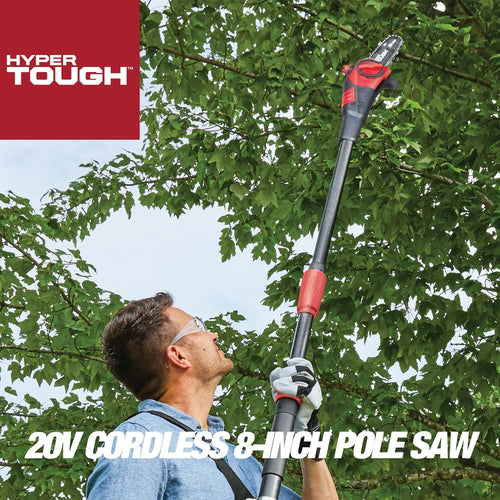 Hyper Tough 20V Max 2.0Ah Battery Powered Cordless 8" Pole Saw, HT21-401-003-08 EasyOptionXY LLC