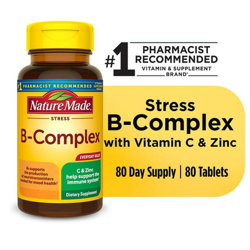 Nature Made Stress B Complex with Vitamin C and Zinc Tablets; 80 Count EasyOptionXY LLC