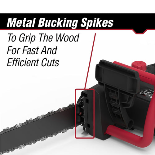 Hyper Tough 16-Inch Electric Chainsaw, 15-Amp Motor with Automatic Oiler, Tool-less Chain Tension, Metal Bucking Spikes included EasyOptionXY LLC