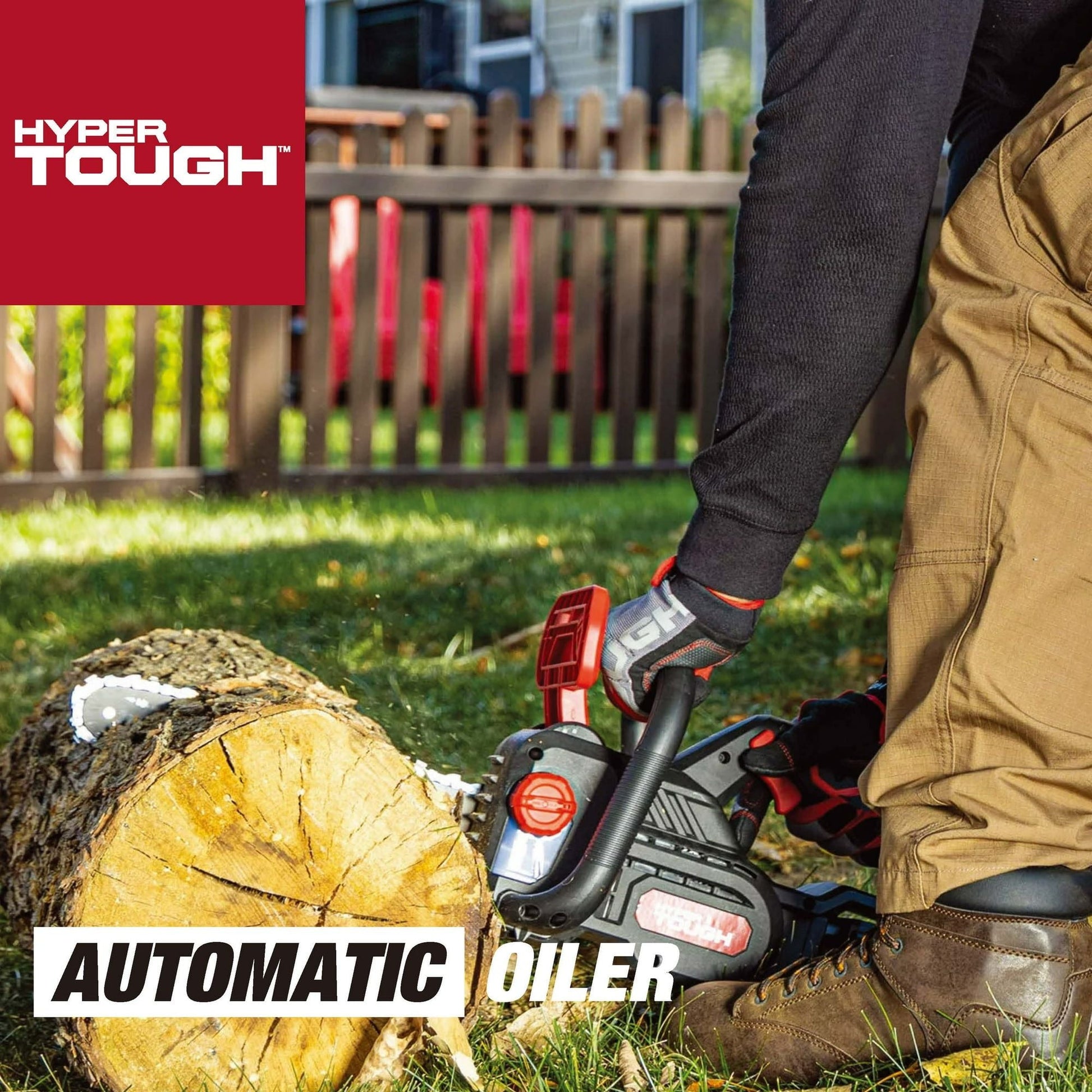 Hyper Tough 20V 4.0Ah Battery Powered 12in Brushless Chainsaw, HT22-401-03-03 EasyOptionXY LLC