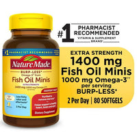 Nature Made Burp Less Omega 3 Fish Oil Supplements; 1400 mg Softgels; 80 Count EasyOptionXY LLC