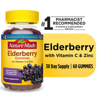 Nature Made Elderberry with Vitamin C and Zinc Gummies; Dietary Supplement; 60 Count EasyOptionXY LLC