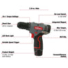 Hyper Tough 12V Max Lithium-Ion Cordless 3/8-inch Drill Driver 50-Piece Project Kit and 1.5Ah Battery, 99312 EasyOptionXY LLC