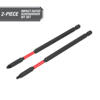 Hyper Tough New 2pc Long Impact Driver Drill Bits, Model 43138 EasyOptionXY LLC