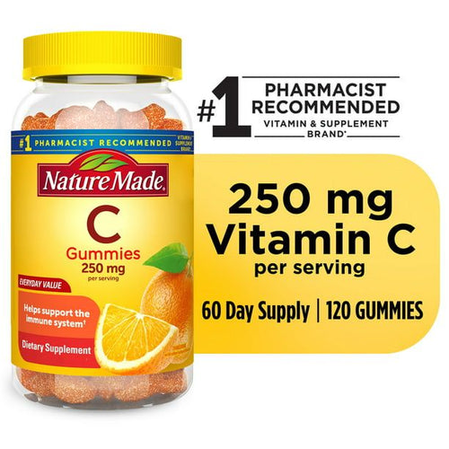 Nature Made Vitamin C 250 mg Gummies; Dietary Supplement; 120 Count EasyOptionXY LLC