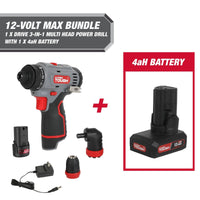 Hyper Tough 12-Volt Cordless 3-in-1 Drill Plus 4 Ah Battery EasyOptionXY LLC
