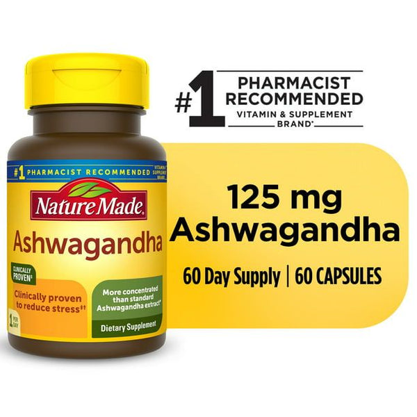 Nature Made Ashwagandha Capsules for Stress Support; 125 mg; 60 Count EasyOptionXY LLC