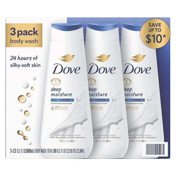 Dove Nourishing Body Wash, Deep Moisture, 23 Fluid Ounce (Pack of 3) EasyOptionXY LLC