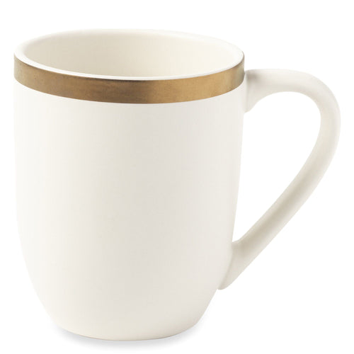 Thyme & Table Stoneware Mug, Everest Collection, White EasyOptionXY LLC