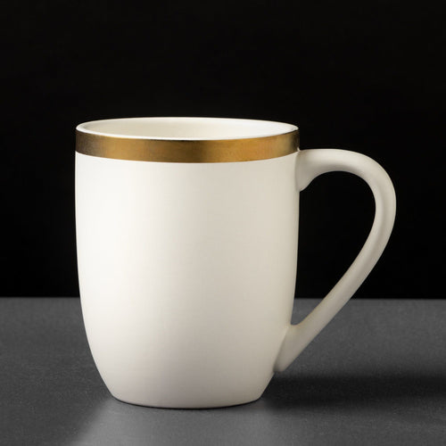 Thyme & Table Stoneware Mug, Everest Collection, White EasyOptionXY LLC