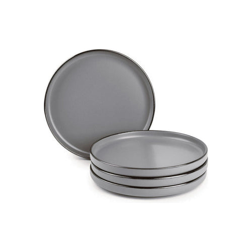 Thyme & Table Dinnerware Gray Ava Stoneware Salad Round Plates, 4 Pack EasyOptionXY LLC