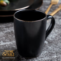 Thyme & Table DrinkwareBlack Onyx Stoneware 14oz Mug EasyOptionXY LLC