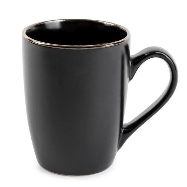 Thyme & Table DrinkwareBlack Onyx Stoneware 14oz Mug EasyOptionXY LLC