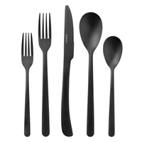 Thyme & Table 40-Piece Royal Stainless Steel Flatware Set, Black EasyOptionXY LLC