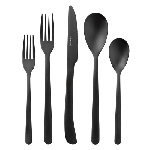 Thyme & Table 40-Piece Royal Stainless Steel Flatware Set, Black EasyOptionXY LLC