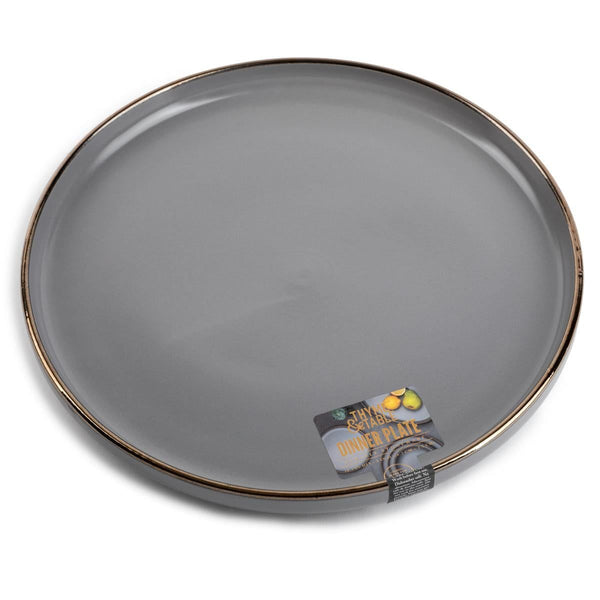 Thyme & Table Ava Dinner Plate, Grey EasyOptionXY LLC