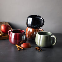 Thyme & Table 4-Pack 16oz Pumpkin Pearl Coffee Mugs EasyOptionXY LLC