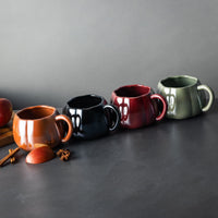 Thyme & Table 4-Pack 16oz Pumpkin Pearl Coffee Mugs EasyOptionXY LLC