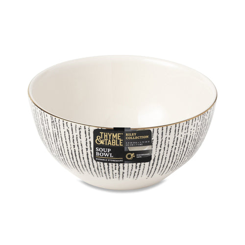 Thyme & Table Stoneware Bowl, Riley Collection EasyOptionXY LLC