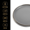 Thyme & Table Dinnerware Gray Ava Stoneware Dinner Round Plates, 4 Pack EasyOptionXY LLC
