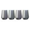 Thyme & Table 4-Piece Angled Stemless Wine Glass Set in Smoke Finish EasyOptionXY LLC