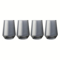 Thyme & Table 4-Piece Angled Stemless Wine Glass Set in Smoke Finish EasyOptionXY LLC