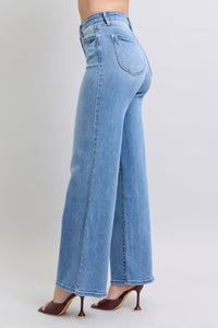 Judy Blue Full Size Wide Leg Jeans with Pockets HTO Apparel