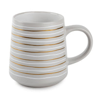Thyme & Table Stoneware Coffee Mug, 16 fl oz, Gray Stripe EasyOptionXY LLC