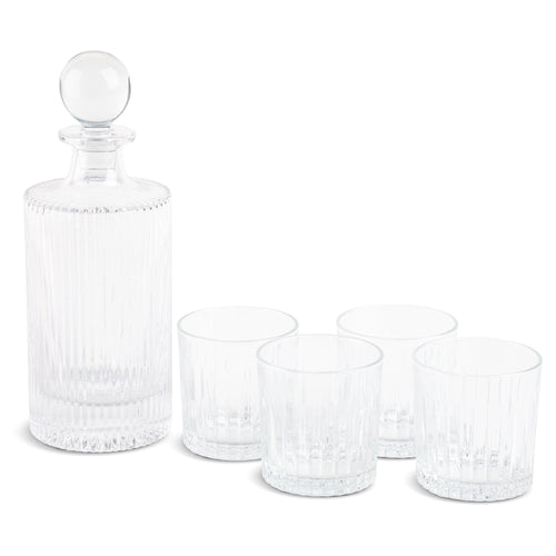 Thyme & Table Whiskey Decanter and Cocktail Glasses, 5-Piece Set EasyOptionXY LLC