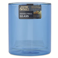 Thyme & Table 13oz Double Wall Drinking Glass, Blue EasyOptionXY LLC
