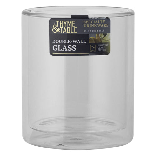 Thyme & Table 13oz Double Wall Drinking Glass, Clear EasyOptionXY LLC