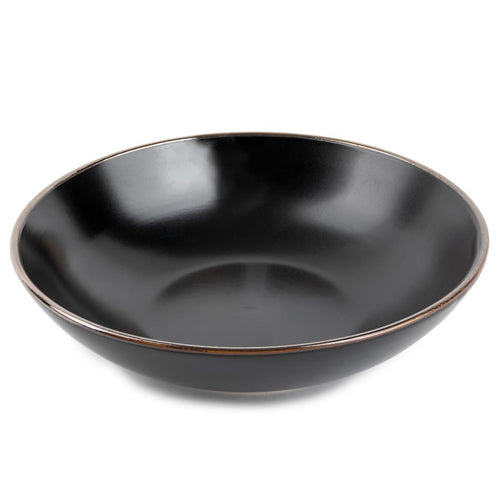 Thyme & Table Dinnerware Black Onyx Stoneware Round Soup Bowl EasyOptionXY LLC