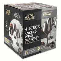 Thyme & Table 4-Piece Angled Wine Glass Set in Smoke Finish EasyOptionXY LLC