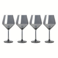 Thyme & Table 4-Piece Angled Wine Glass Set in Smoke Finish EasyOptionXY LLC