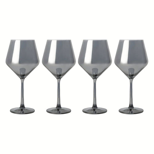 Thyme & Table 4-Piece Angled Wine Glass Set in Smoke Finish EasyOptionXY LLC
